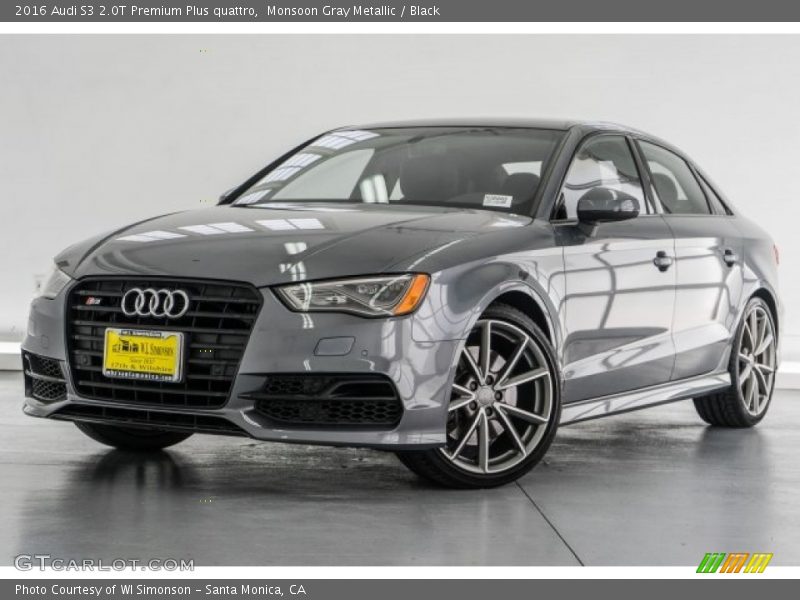 Monsoon Gray Metallic / Black 2016 Audi S3 2.0T Premium Plus quattro
