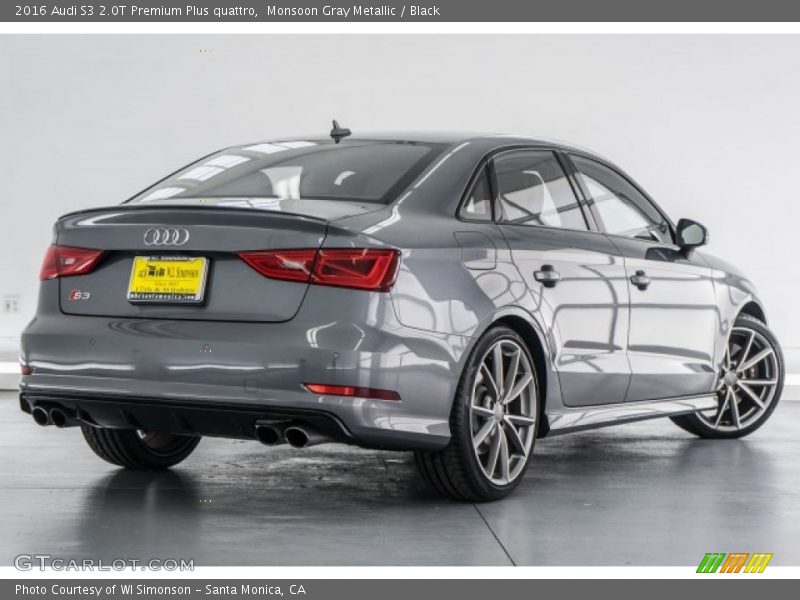 Monsoon Gray Metallic / Black 2016 Audi S3 2.0T Premium Plus quattro