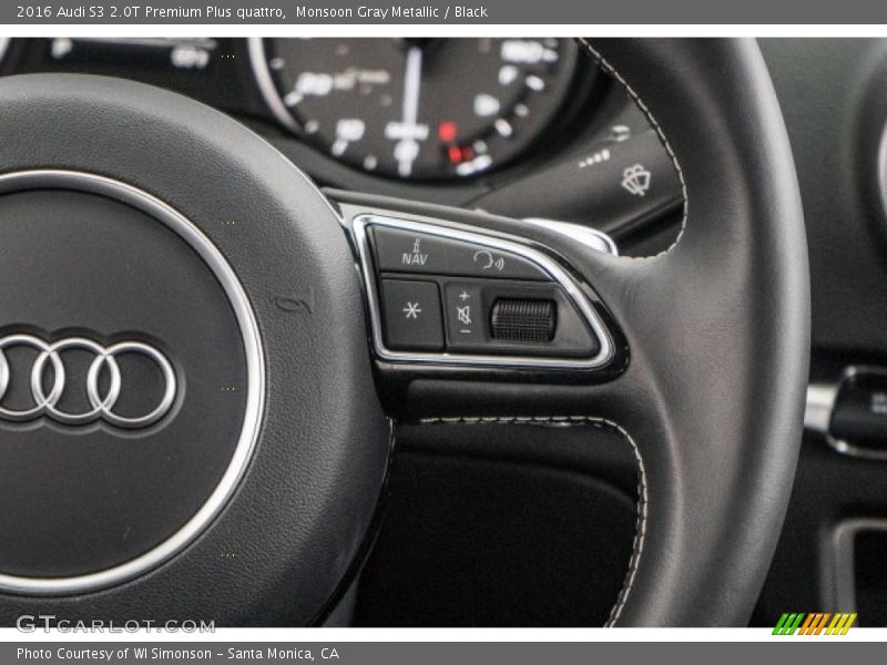 Monsoon Gray Metallic / Black 2016 Audi S3 2.0T Premium Plus quattro