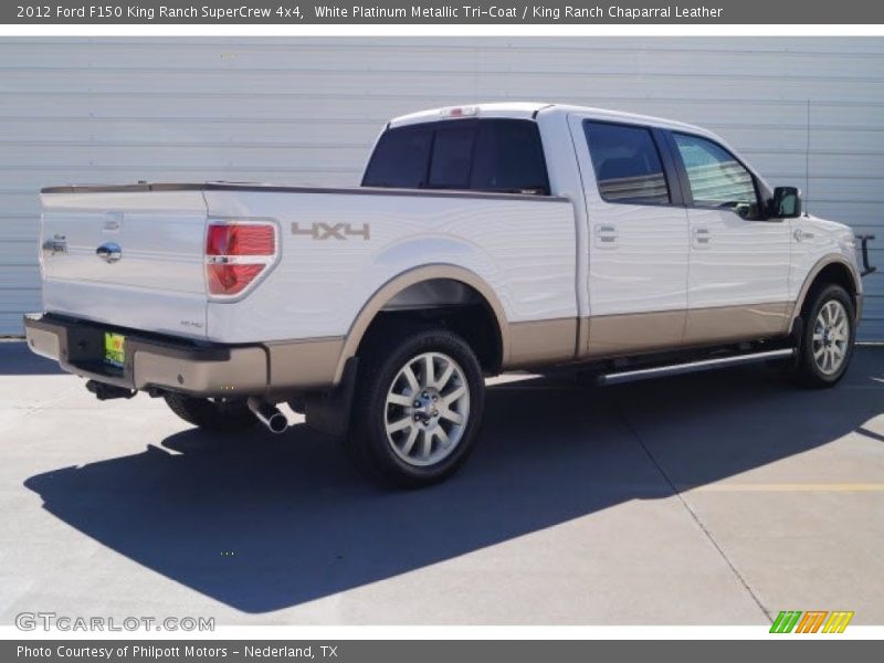 White Platinum Metallic Tri-Coat / King Ranch Chaparral Leather 2012 Ford F150 King Ranch SuperCrew 4x4