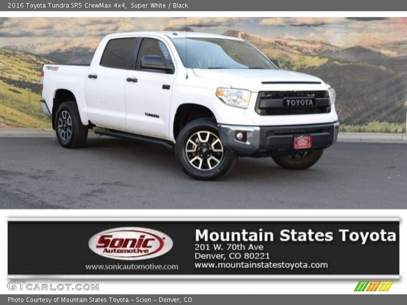 Super White / Black 2016 Toyota Tundra SR5 CrewMax 4x4