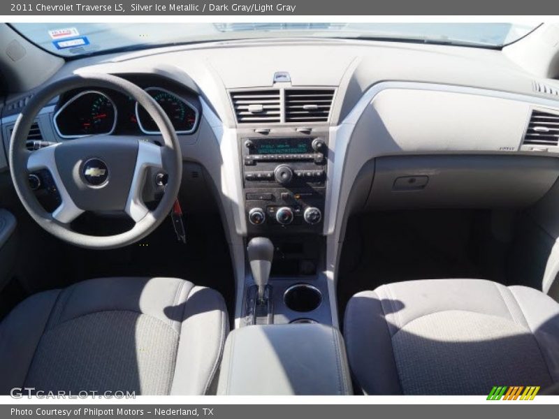 Silver Ice Metallic / Dark Gray/Light Gray 2011 Chevrolet Traverse LS