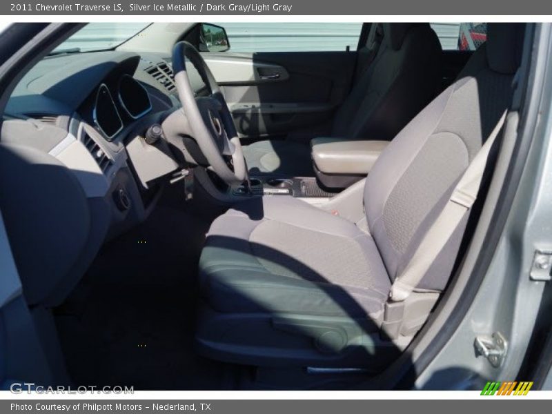Silver Ice Metallic / Dark Gray/Light Gray 2011 Chevrolet Traverse LS