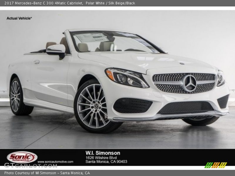 Polar White / Silk Beige/Black 2017 Mercedes-Benz C 300 4Matic Cabriolet