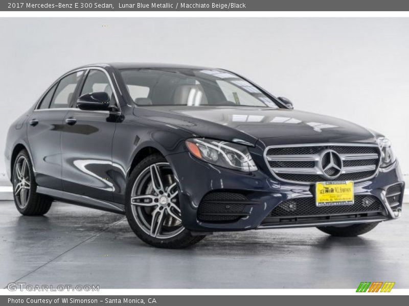 Lunar Blue Metallic / Macchiato Beige/Black 2017 Mercedes-Benz E 300 Sedan