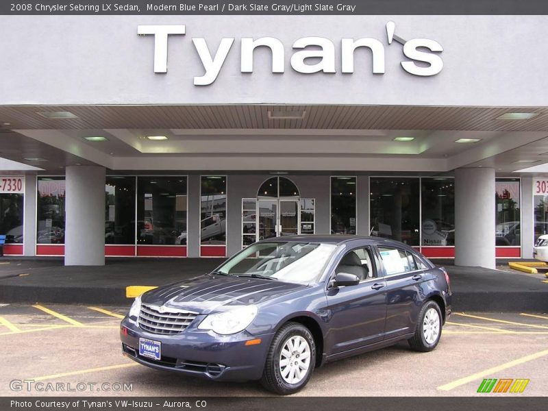Modern Blue Pearl / Dark Slate Gray/Light Slate Gray 2008 Chrysler Sebring LX Sedan