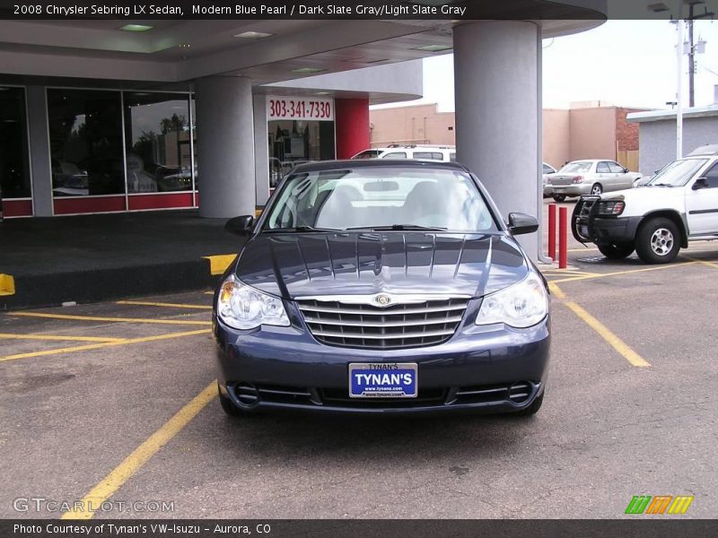 Modern Blue Pearl / Dark Slate Gray/Light Slate Gray 2008 Chrysler Sebring LX Sedan