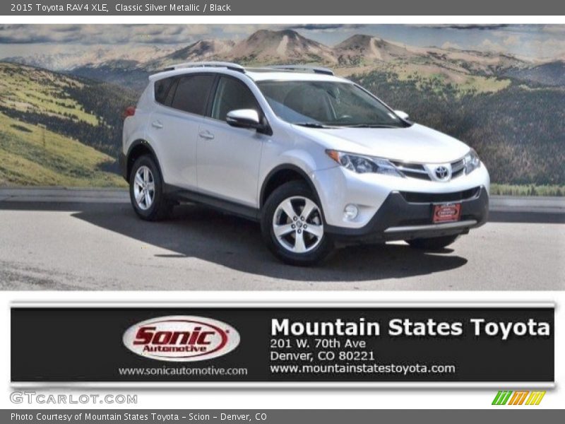 Classic Silver Metallic / Black 2015 Toyota RAV4 XLE