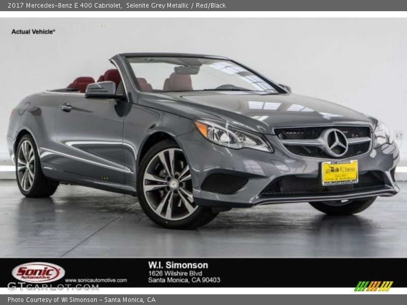 Selenite Grey Metallic / Red/Black 2017 Mercedes-Benz E 400 Cabriolet