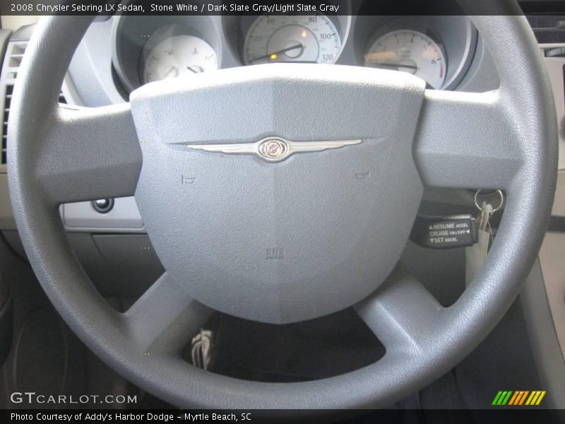 Stone White / Dark Slate Gray/Light Slate Gray 2008 Chrysler Sebring LX Sedan
