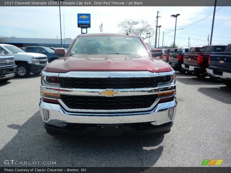 Siren Red Tintcoat / Jet Black 2017 Chevrolet Silverado 1500 LT Double Cab 4x4