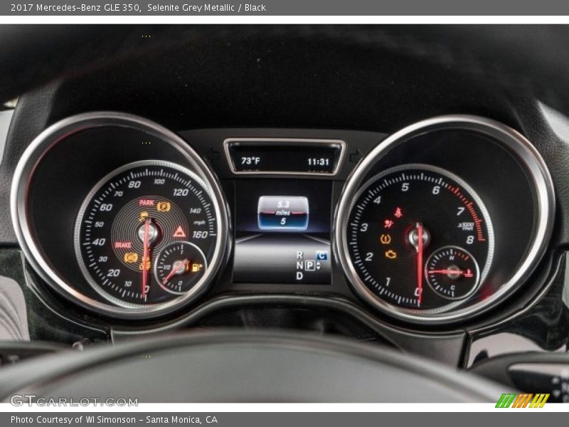 Selenite Grey Metallic / Black 2017 Mercedes-Benz GLE 350