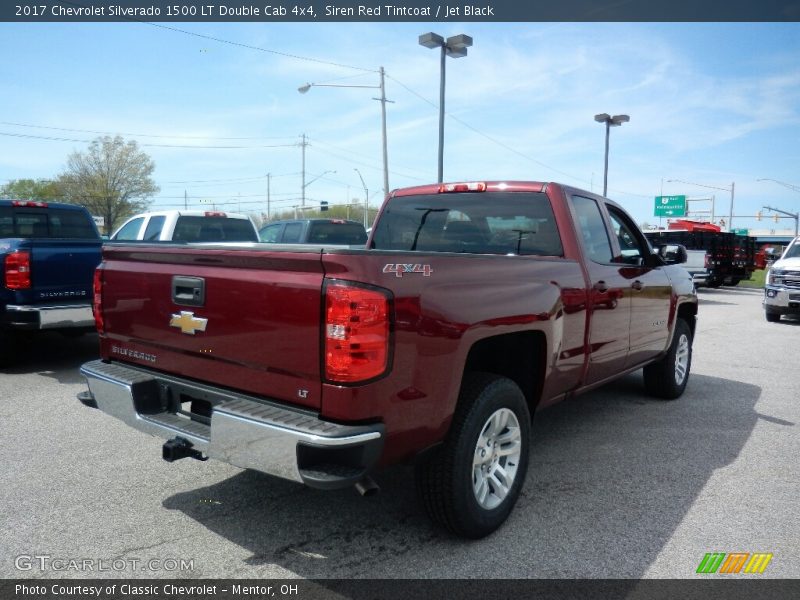 Siren Red Tintcoat / Jet Black 2017 Chevrolet Silverado 1500 LT Double Cab 4x4