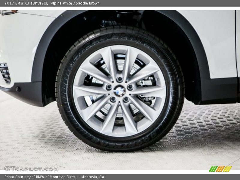Alpine White / Saddle Brown 2017 BMW X3 sDrive28i