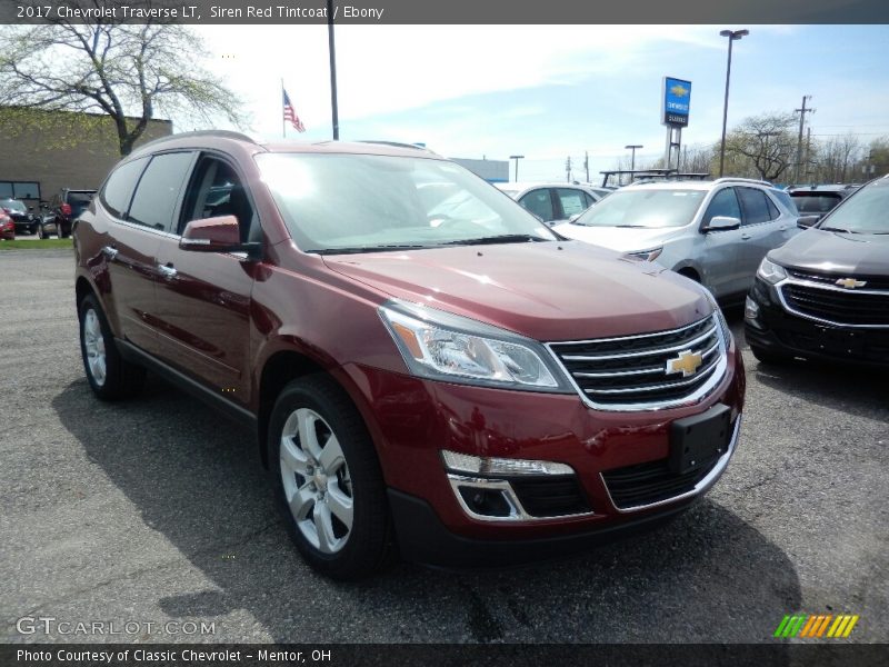 Siren Red Tintcoat / Ebony 2017 Chevrolet Traverse LT