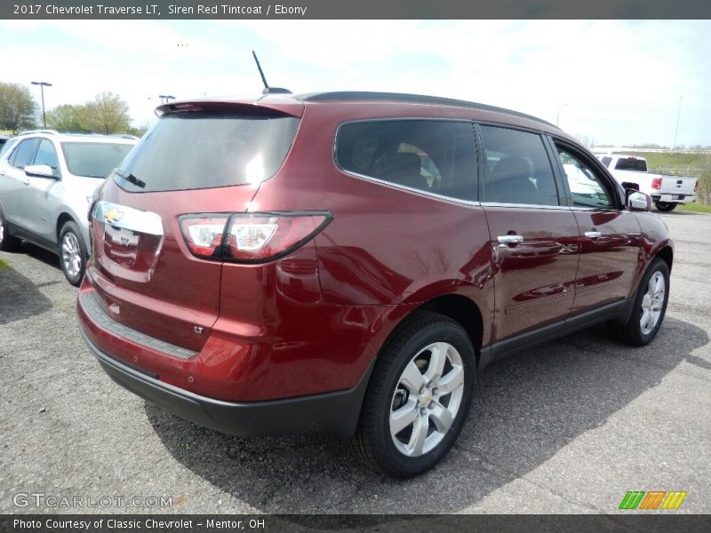 Siren Red Tintcoat / Ebony 2017 Chevrolet Traverse LT