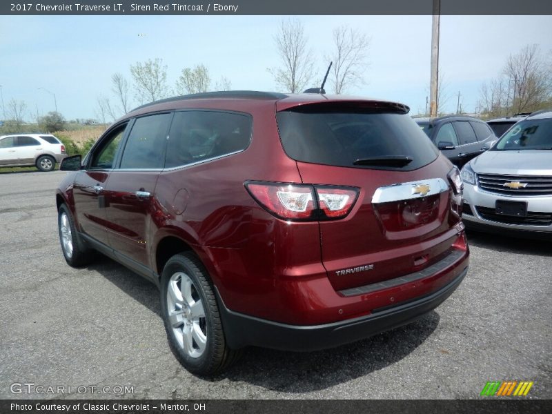 Siren Red Tintcoat / Ebony 2017 Chevrolet Traverse LT