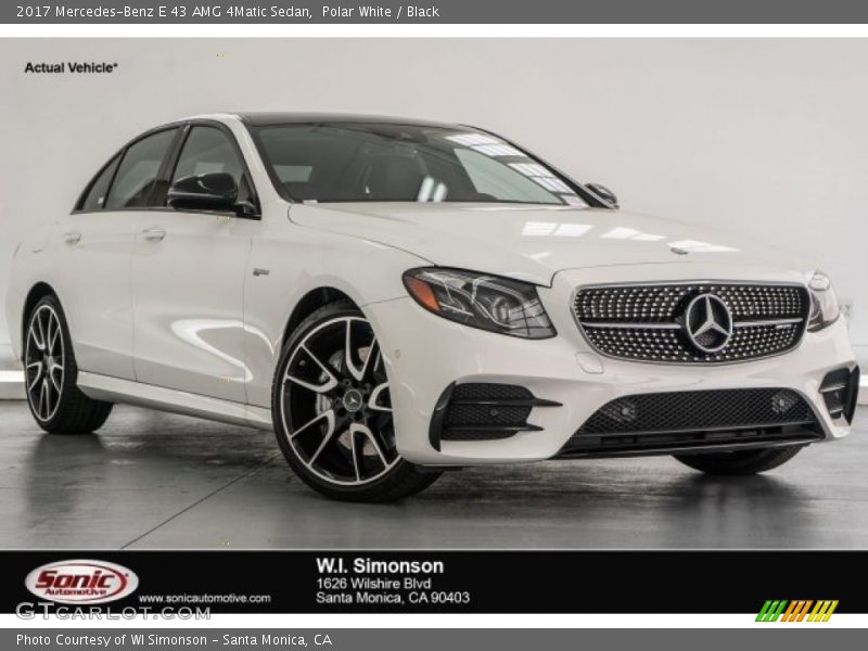 Polar White / Black 2017 Mercedes-Benz E 43 AMG 4Matic Sedan