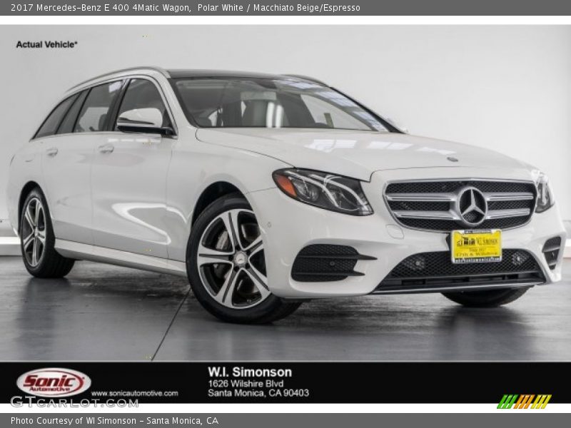 Polar White / Macchiato Beige/Espresso 2017 Mercedes-Benz E 400 4Matic Wagon