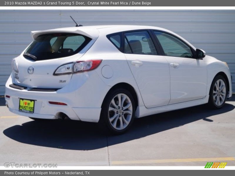Crystal White Pearl Mica / Dune Beige 2010 Mazda MAZDA3 s Grand Touring 5 Door