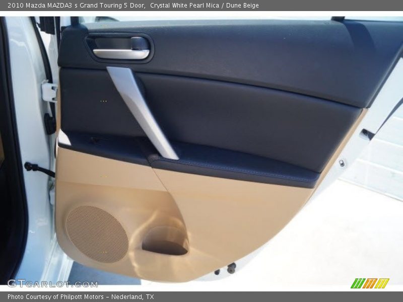 Crystal White Pearl Mica / Dune Beige 2010 Mazda MAZDA3 s Grand Touring 5 Door