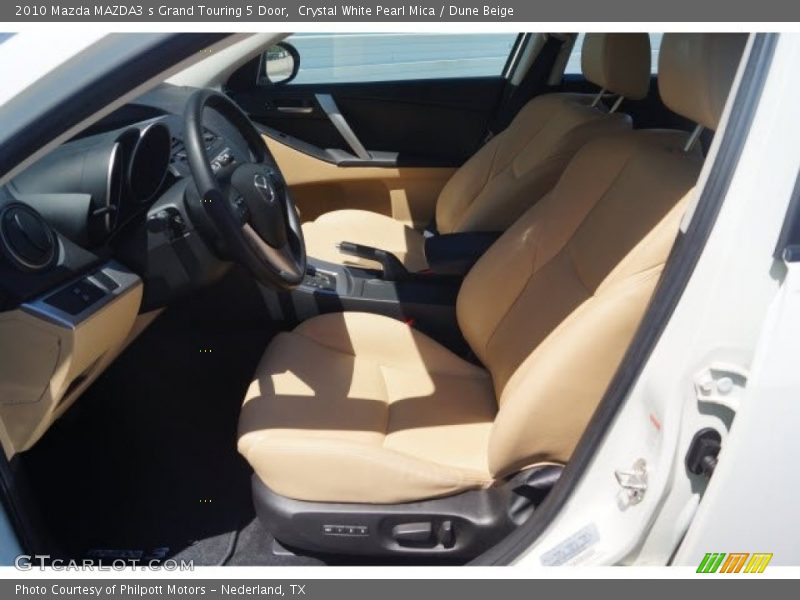 Crystal White Pearl Mica / Dune Beige 2010 Mazda MAZDA3 s Grand Touring 5 Door