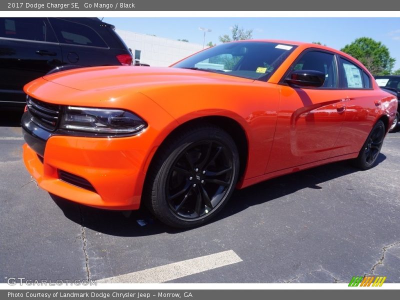 Go Mango / Black 2017 Dodge Charger SE