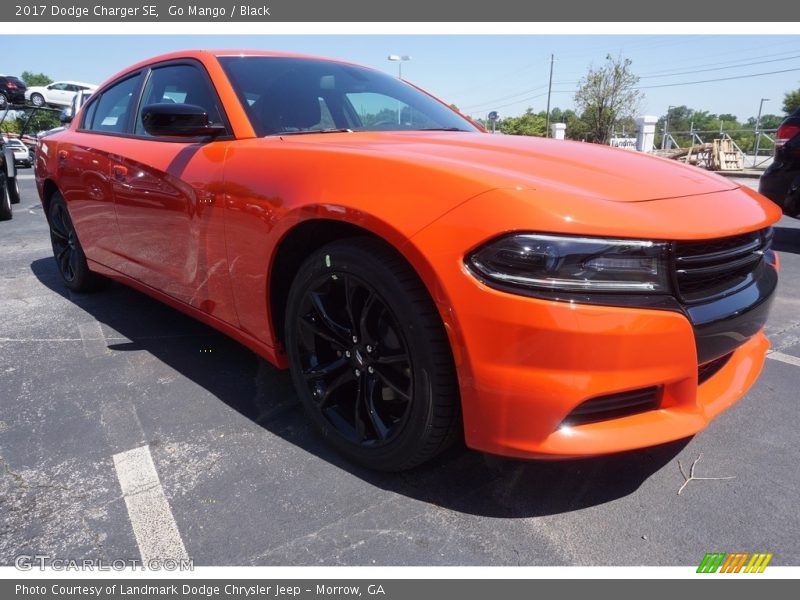 Go Mango / Black 2017 Dodge Charger SE