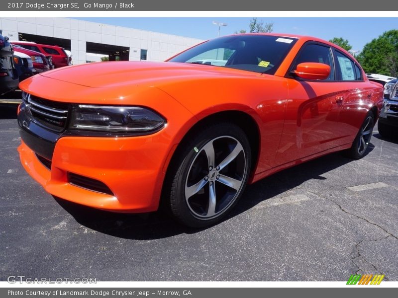 Go Mango / Black 2017 Dodge Charger SE