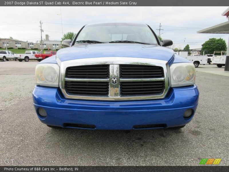 Electric Blue Pearl / Medium Slate Gray 2007 Dodge Dakota ST Quad Cab 4x4