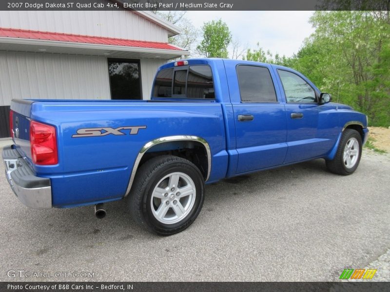 Electric Blue Pearl / Medium Slate Gray 2007 Dodge Dakota ST Quad Cab 4x4