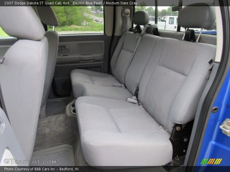 Electric Blue Pearl / Medium Slate Gray 2007 Dodge Dakota ST Quad Cab 4x4