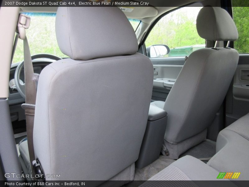 Electric Blue Pearl / Medium Slate Gray 2007 Dodge Dakota ST Quad Cab 4x4