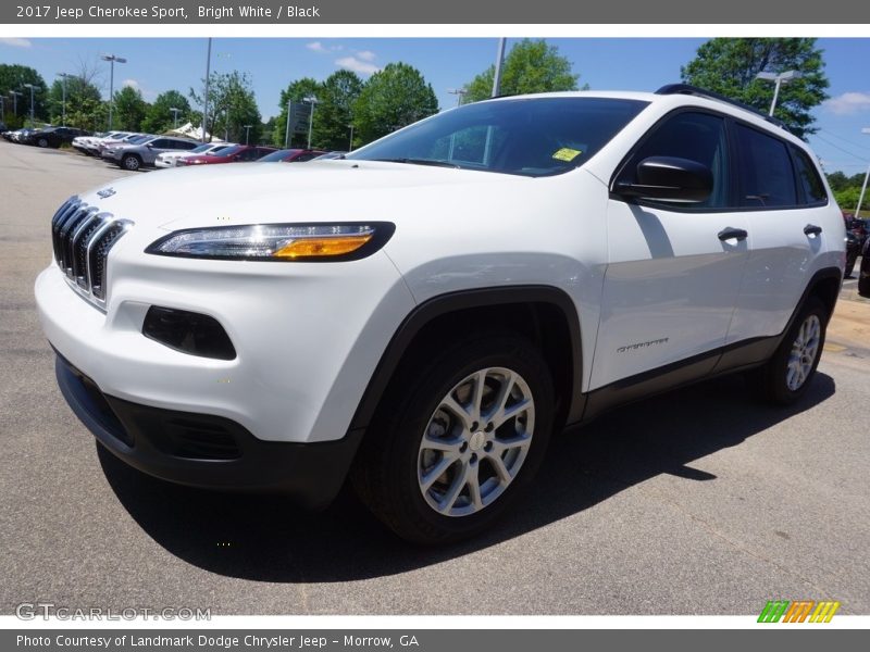 Bright White / Black 2017 Jeep Cherokee Sport