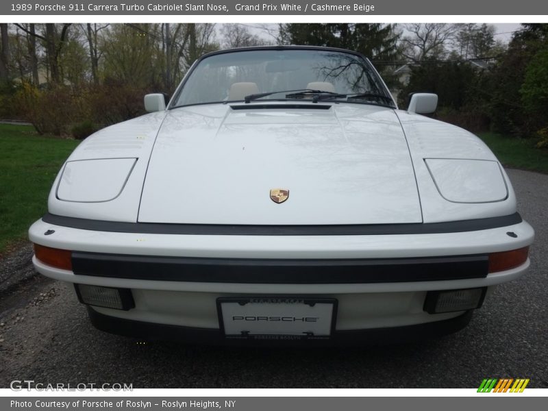 Grand Prix White / Cashmere Beige 1989 Porsche 911 Carrera Turbo Cabriolet Slant Nose