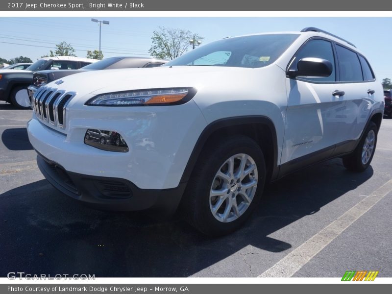 Bright White / Black 2017 Jeep Cherokee Sport