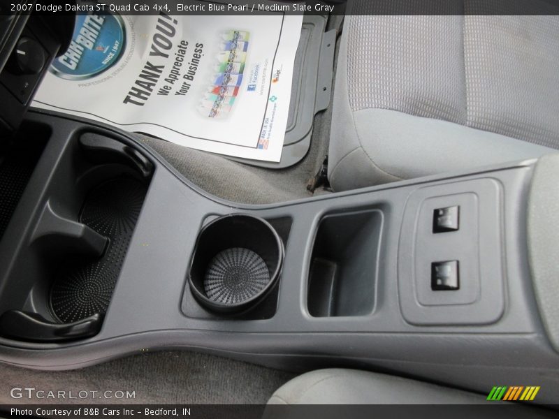 Electric Blue Pearl / Medium Slate Gray 2007 Dodge Dakota ST Quad Cab 4x4