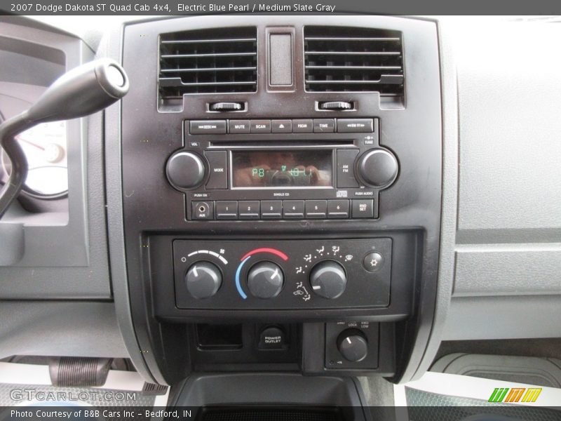 Electric Blue Pearl / Medium Slate Gray 2007 Dodge Dakota ST Quad Cab 4x4