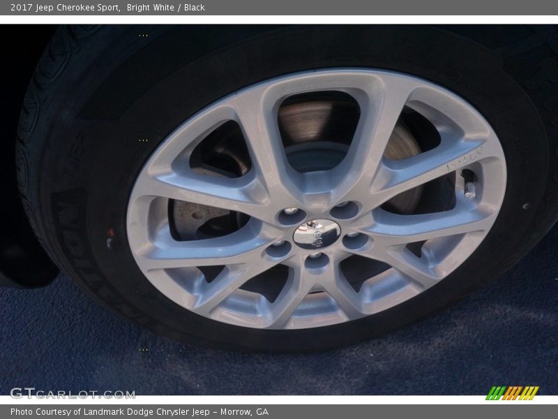 Bright White / Black 2017 Jeep Cherokee Sport