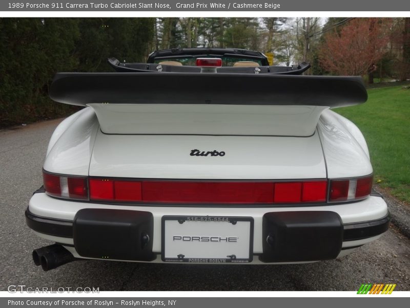 Grand Prix White / Cashmere Beige 1989 Porsche 911 Carrera Turbo Cabriolet Slant Nose