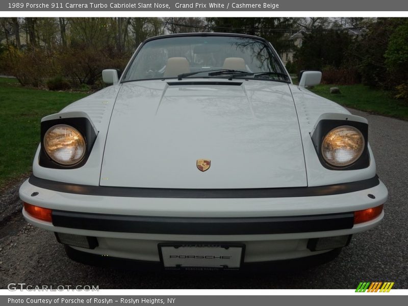 Grand Prix White / Cashmere Beige 1989 Porsche 911 Carrera Turbo Cabriolet Slant Nose