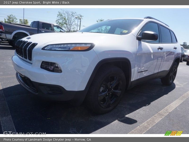 Bright White / Black 2017 Jeep Cherokee Sport