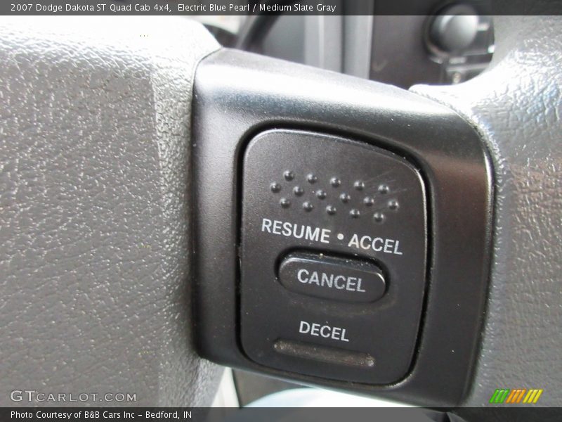 Electric Blue Pearl / Medium Slate Gray 2007 Dodge Dakota ST Quad Cab 4x4