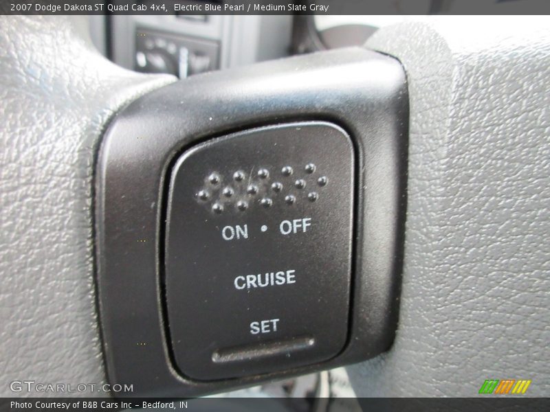 Electric Blue Pearl / Medium Slate Gray 2007 Dodge Dakota ST Quad Cab 4x4