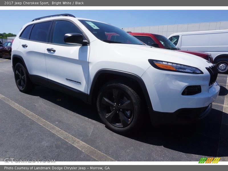 Bright White / Black 2017 Jeep Cherokee Sport