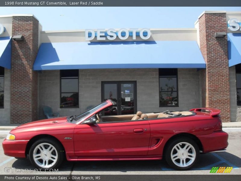 Laser Red / Saddle 1998 Ford Mustang GT Convertible