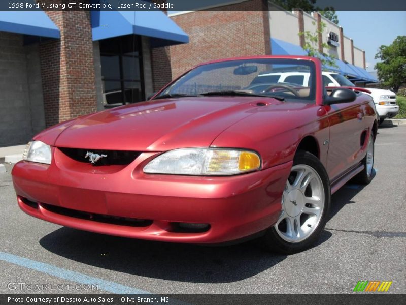 Laser Red / Saddle 1998 Ford Mustang GT Convertible