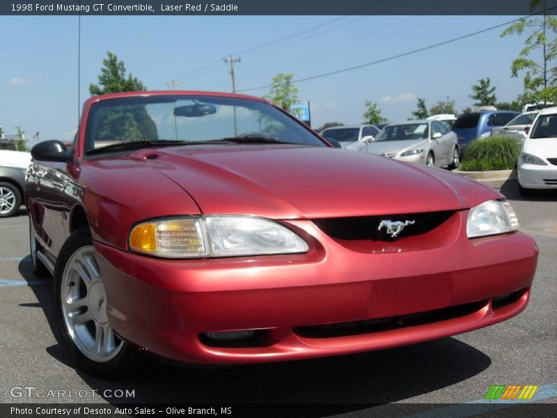 Laser Red / Saddle 1998 Ford Mustang GT Convertible