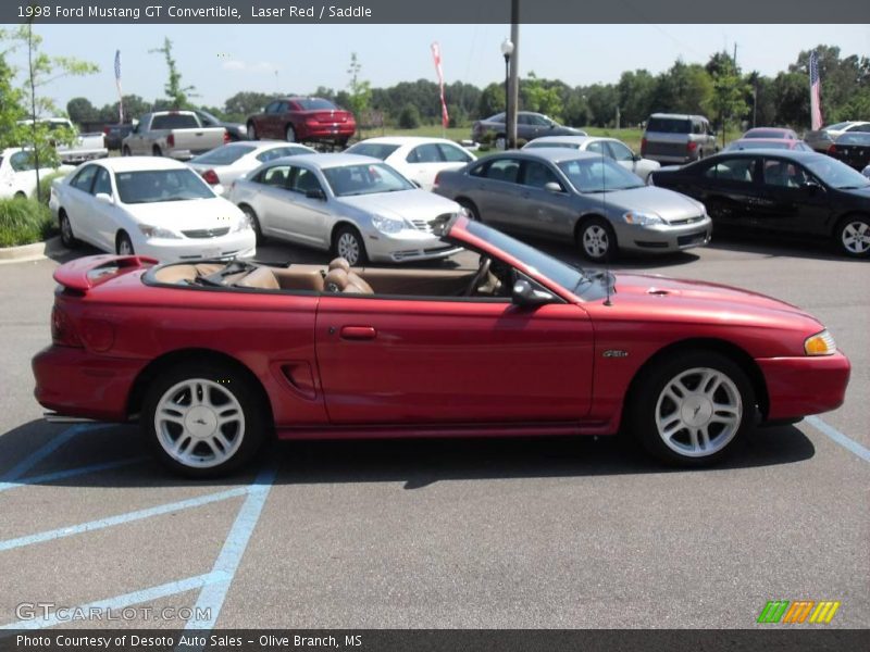 Laser Red / Saddle 1998 Ford Mustang GT Convertible