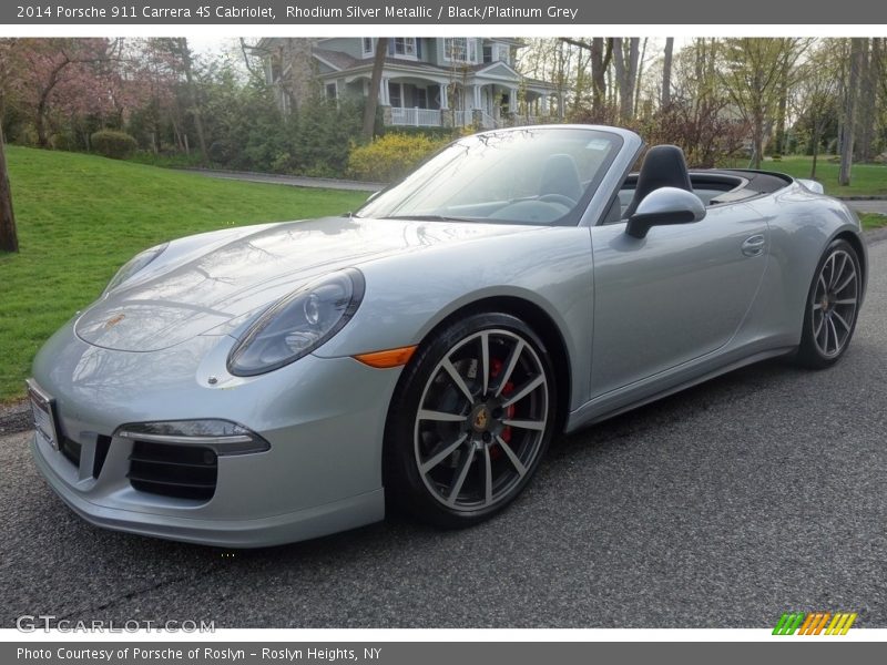 Rhodium Silver Metallic / Black/Platinum Grey 2014 Porsche 911 Carrera 4S Cabriolet